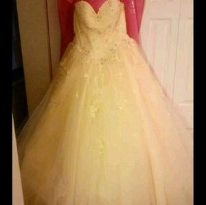 Mori Lee Sunshine Yellow Ballgown Prom Dress